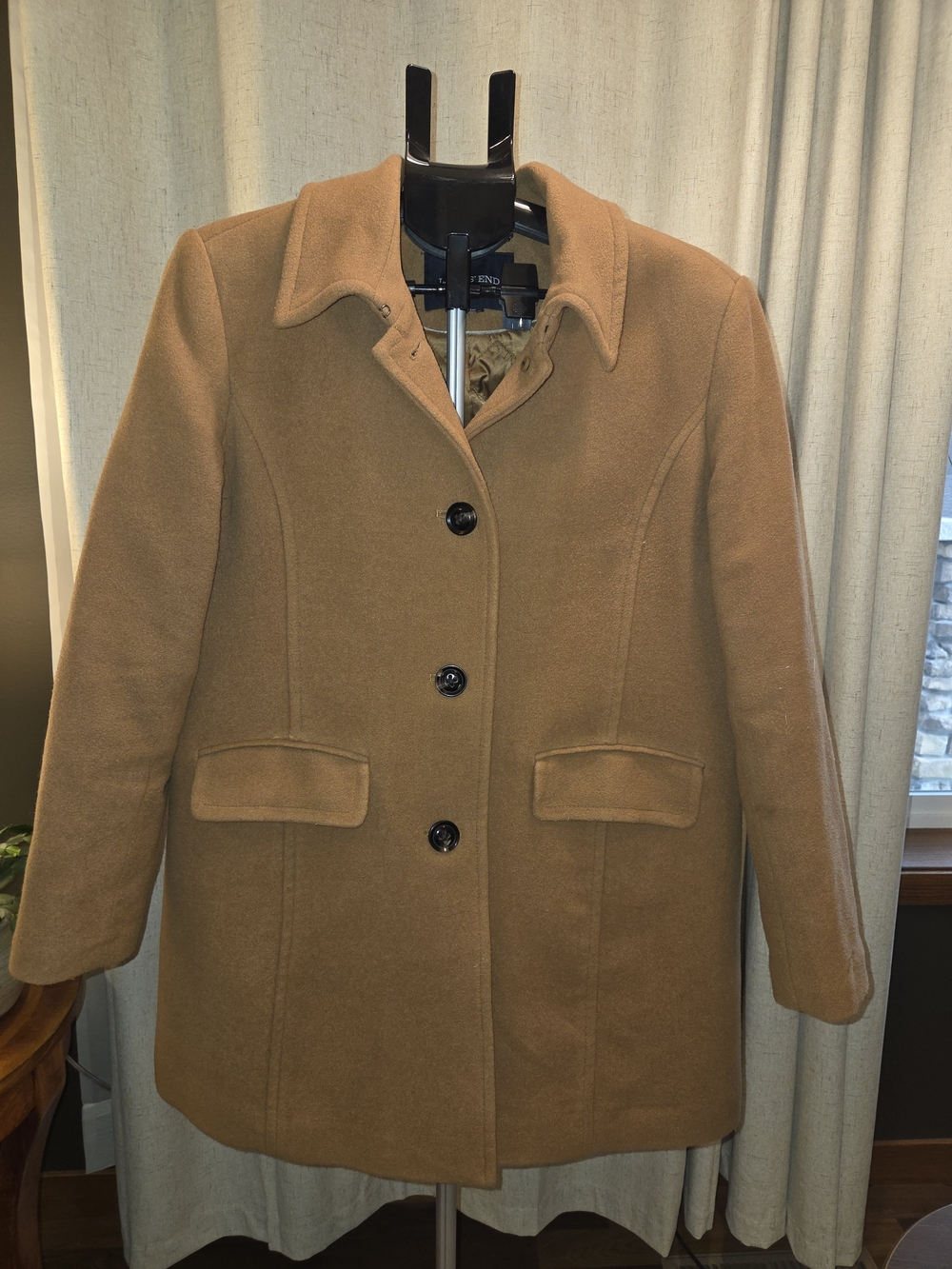 Lands' End Women's Camel Pea Coat